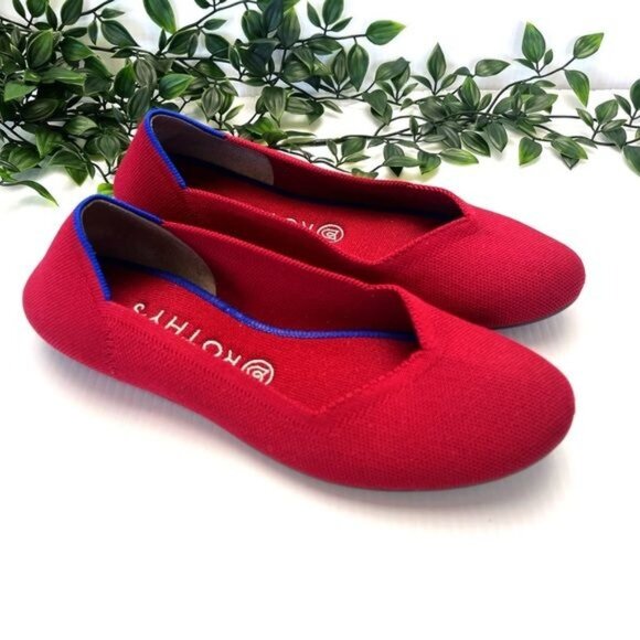 Rothy’s The Flat Red Slip On Knit Round Toe Ballet Flats 9.5 - Picture 8 of 8